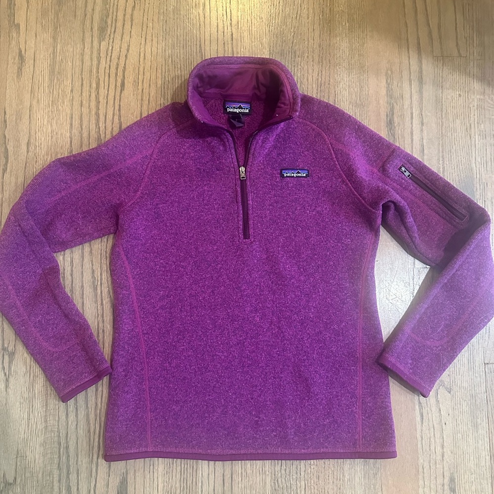 Patagonia Better Sweater Fleece Quarter Zip-Purple-Size Small